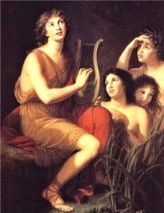 Amphion jouant de la lyre par Élisabeth Vigée-Lebrun (1794) (17 ans).