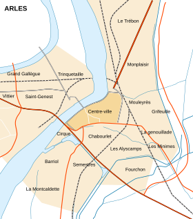 Voir sur la carte administrative d'Arles