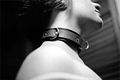 User:Lady Byron models a BDSM-style collar, from the side