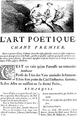 L'Art Poétique de Nicolas Boileau