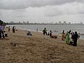 Girgaon Chowpatty with Nariman Point skyline in the background