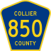 County Road 850 marker