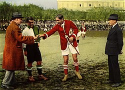 Cosme Damião et Francisco Stromp lors d'un derby en 1910.