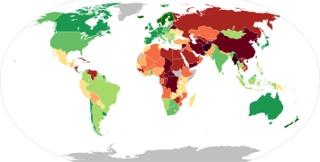 The Economist Democracy Index in 2022 by the Economist Intelligence Unit