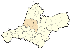 District location within Aïn Témouchent province map