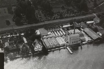 Waschanstalt Zürich an der Seestrasse 463, Foto: Walter Mittelholzer, zwischen 1918 und 1937