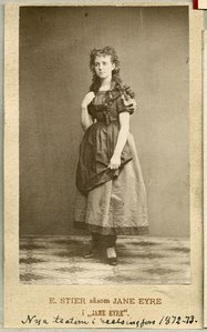 Elise Stier as Jane Eyre at the Swedish Theatre (Nya Teatern) in Helsinki, 1872.