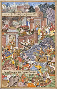Flight of Sultan Bahadur During Humayun's Campaign in Gujarat, 1535 at History of Gujarat, by Dharmdas