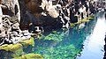 Brèche du relief appelée grieta en espagnol, piscine naturelle d'eau douce, à 1 km au sud de la ville.