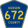 County Route 672 marker