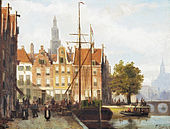 A view of the Spaarne, Haarlem, c. 1880