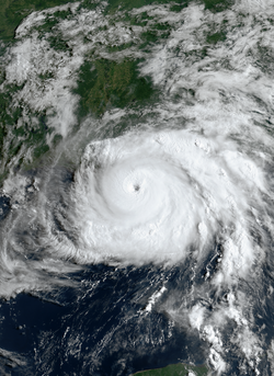 Ida à son intensité maximale, juste avant de toucher la côte de Louisiane.