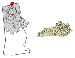 Location of Ludlow in Kenton County, Kentucky.