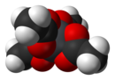 Struttura 3D a sfere Van der Waals del Tetracetato di piombo