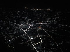 Lipa City from air, night