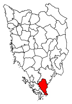 Location of Ližnjan municipality in Istria