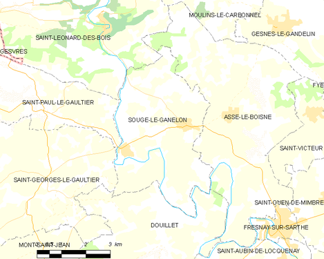 Carte de la commune.