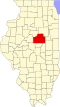 State map highlighting McLean County