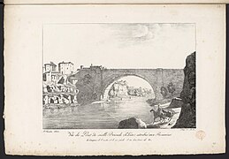 Vue du Pont attribué aux Romains - 1820