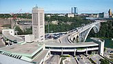 Rainbow Bridge and toll plaza, Niagara Falls