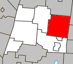 Location within La Haute-Yamaska RCM