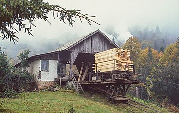 Bergstation des Schrägaufzuges (September 1996)