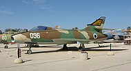 A Dassault Super Mystère in the IAF Museum at the Hatzerim Airbase