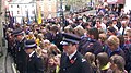 Image 79Scouts, Brownies, and Cubs with the local community in Tiverton, Devon on Remembrance Sunday (from Culture of the United Kingdom)