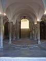 The early Christian room with baptistery in the centre