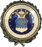 Example of the Air Force Silver Recruiter Badge, circa 1985/86
