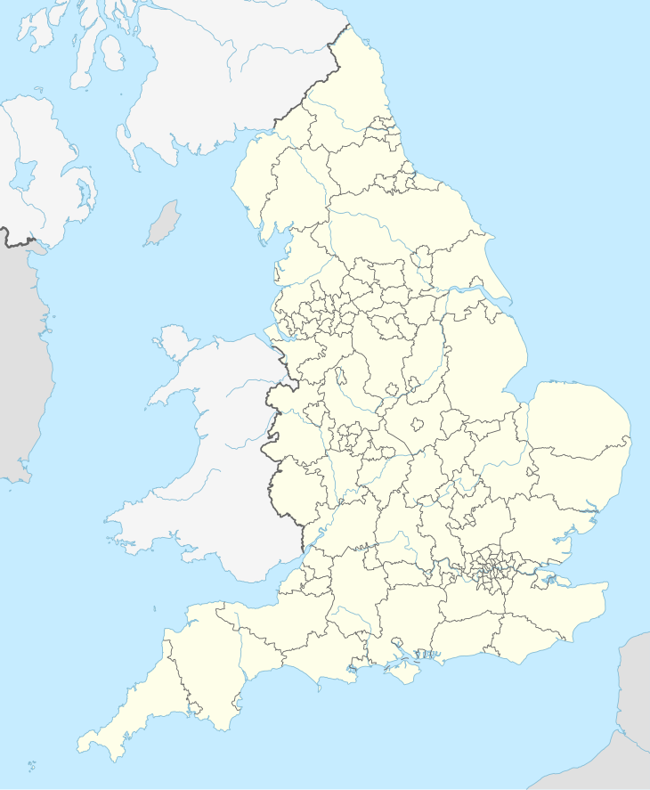 英國城市列表在英格兰的位置