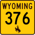 Wyoming Highway 376 marker