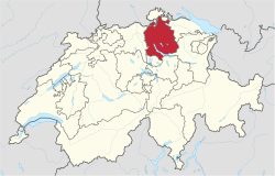 Location of Canton of Zurich