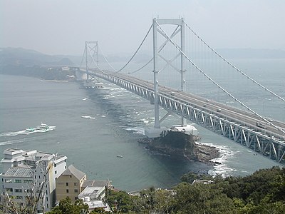 日本神戶。明石海峽大橋