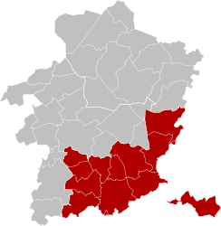 Arrondissement di Tongeren – Mappa