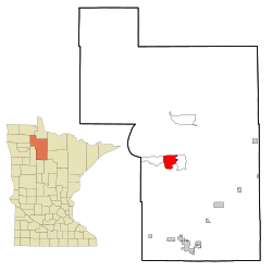 Location of Red Lake in Beltrami County and Minnesota