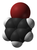 Space-filling model of bromobenzene