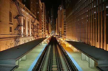 Chicago Loop at Urban rail transit, by Daniel Schwen