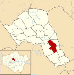 St Pancras and Somers Town highlighted within Camden
