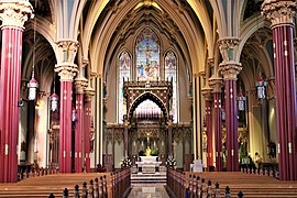 View up nave toward altar