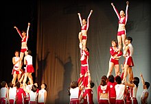 Cheerleading in pyramid