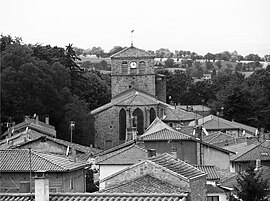 The church and surrounding buildings in Chevrières