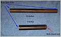 Improvised pipe gun; showing dimensions