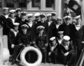 Royal Canadian Navy sailors during World War II, with the white cap, worn in the summer or in the tropics