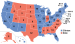Electoral map, 1996 election