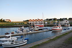 View of the village harbor