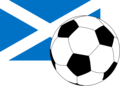 Scotland flag with soccerball