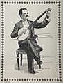 Portrait of banjoist George W. Gregory, from the S. S. Stewart 1896 catalog.