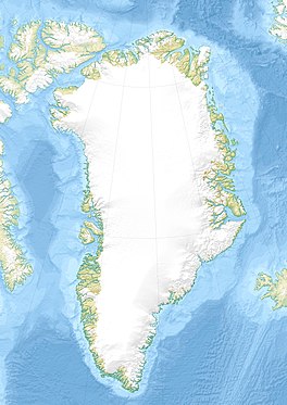 Map showing the location of Russell Glacier