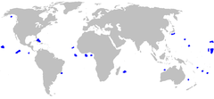 Área de distribución de Isistius brasiliensis